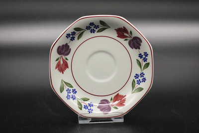 Adams Old Colonial weiß Blumenmotiv Porzellan Untertasse (für Mokkatasse)  Ø 13