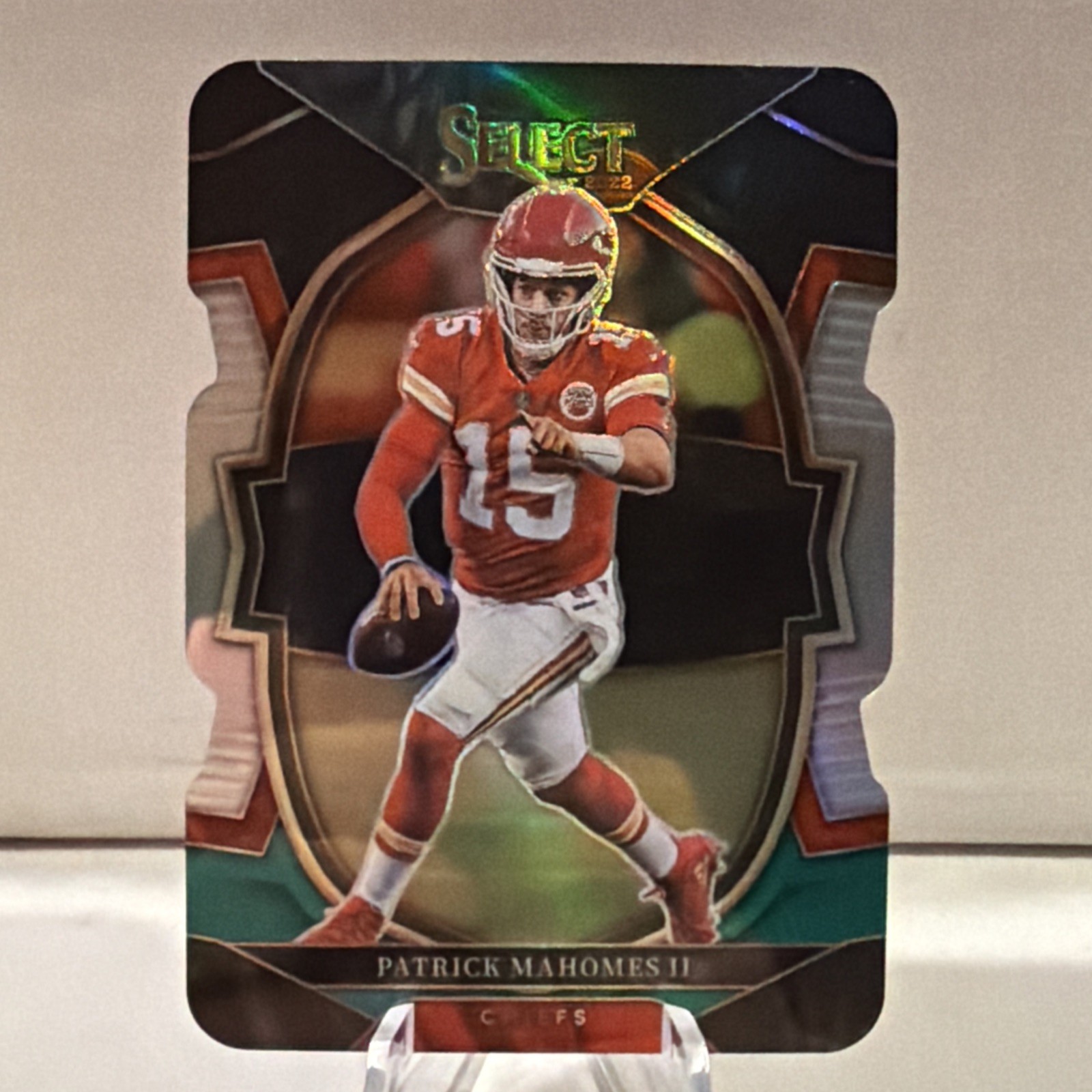 2022 Panini Select - Concourse Patrick Mahomes II #20 Black & Red Prizm Die-Cut