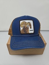 Goorin Bros Hat Horny Big Horn Ram The Farm Exclusive Trucker SnapBack Cap 2tone