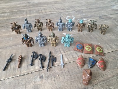 Menge Vintage Mega Bloks Krystal Wars Ritter Orks Minifiguren Waffen & Schild