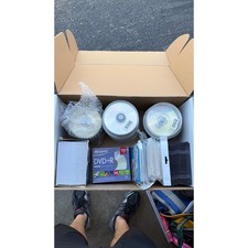 Blank DVD R DVD-R CD-R Media Lot Memorex Spindles Sleeves and Jewel Cases Bundle