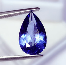 A+ Quality Natural Blue Tanzanite 10 Ct Loose Gemstone Certified Pear Shape Gems