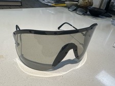 Porsche Design Men's Shield Sunglasses Black Metal Frame Gray Tinted Lens