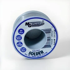 MG Chemicals 63/37 Rosin Core Leaded Solder, 0.032" Diameter, 1/2lb Spool, 4885