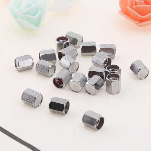 20 piezas Ruedas universales hexagonales Vástago de neumático Tapas de aire Sombrero Cubierta Vehículo Coche