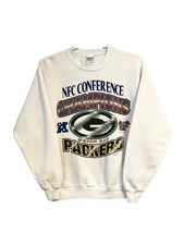 Vintage 90s Green Bay Packers NFC Conference Champions Crewneck Sweatshirt L USA