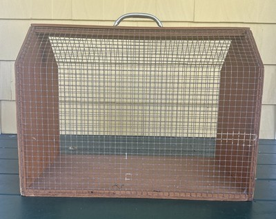 美国 1940年代 古董 宠物筐 猫犬用屋顶型 ペットキャリー ヴィンテージ Vintage Handmade Wood And Wire Pet Carrier Small Cat Dog | eBay