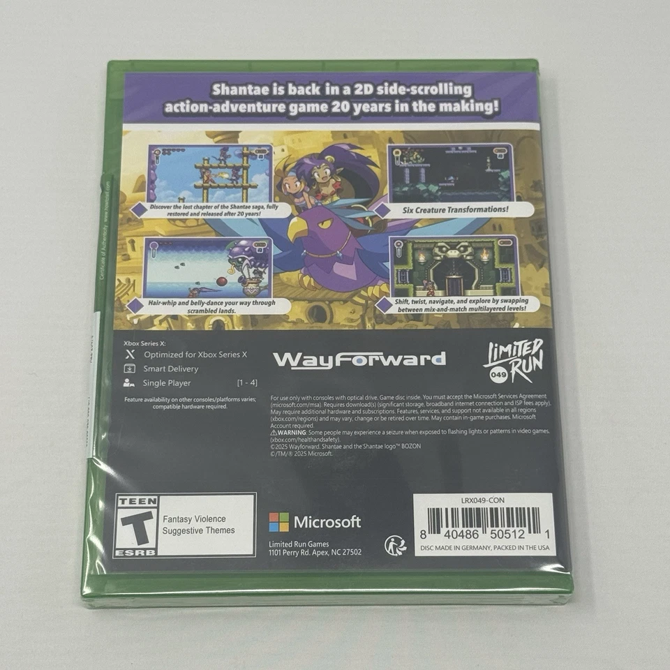 10TH ANNIVERSARY VARIANT SHANTAE ADVANCE RISKY REVOLUTION LIMITED RUN GAMES XBOX - Image 2 of 4