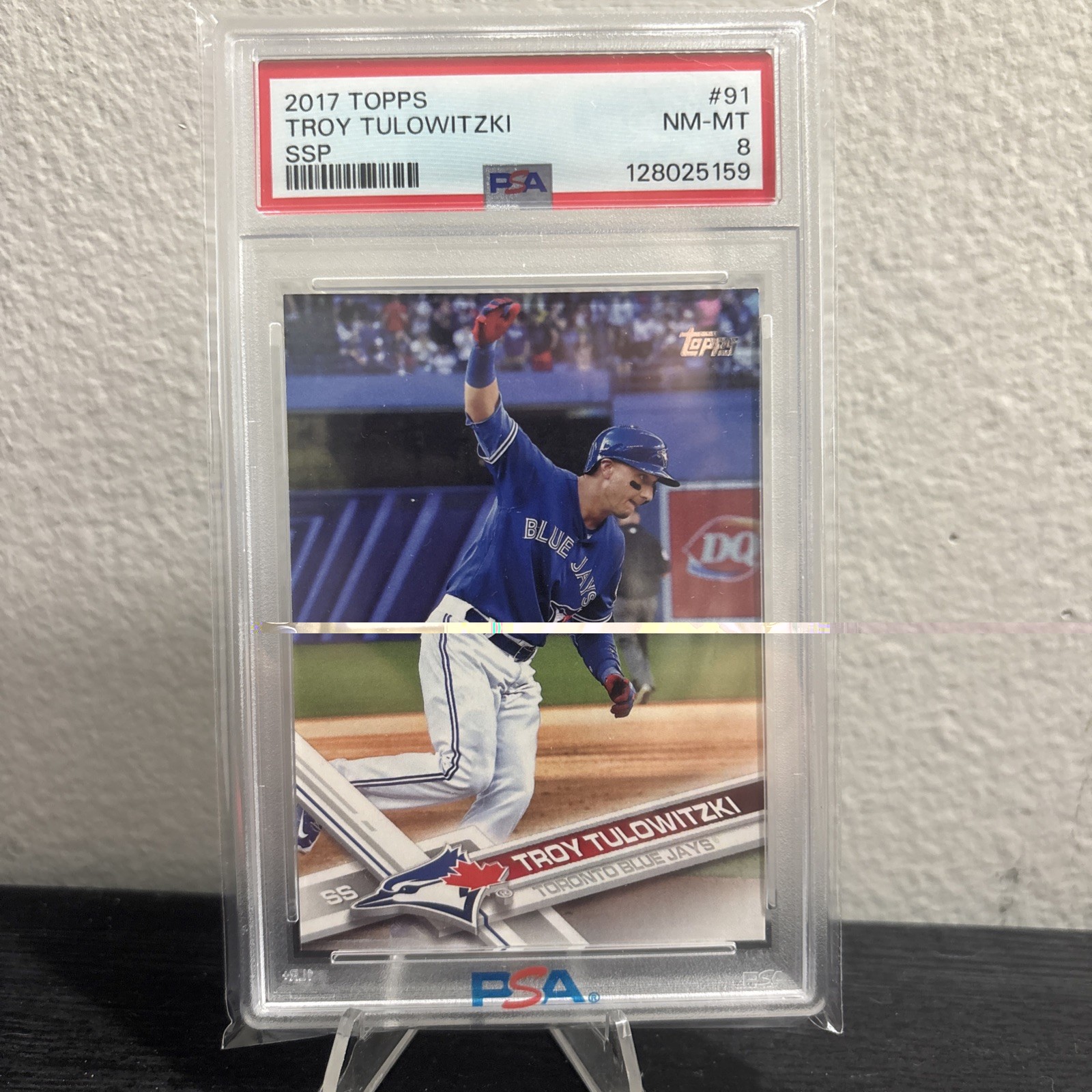 2017 Topps Troy Tulowitzki #91 Photo Variation SSP PSA 91 Blue Jays