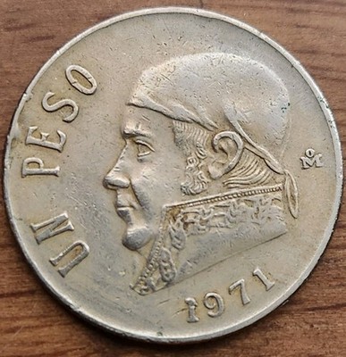 1971 Mexico Un 1 Peso - Beautiful Coin - See Pictures