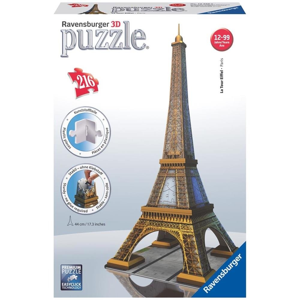 Puzzle 3D Tour Eiffel 216 pièces pour décoration de bureau et salon