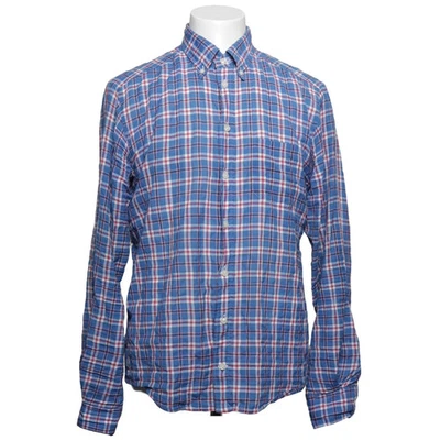 Eton, chemise business, taille : 42, bleu/rouge/blanc, coton, carreaux, flane... - Photo 1/4