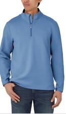 Kirkland Signature Men's Half Zip Blue Lrg