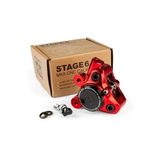 Pinza freno 2 pistoncini STAGE6 rossa x Yamaha Aerox/Gilera Runner/Mbk Booster