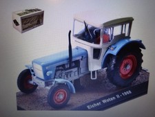 Eicher Wotan 2 1968 Oldtimer Traktor Trecker Schlepper blauweiss 1/32 Spur 1