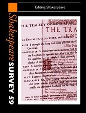 Shakespeare Survey: Volume 59, Editing Shakespeare by Peter Holland: New