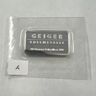 20 Gram Geiger Edelmetalle .999 Fine Silver Rectangular Bar-Sealed/Discontinued
