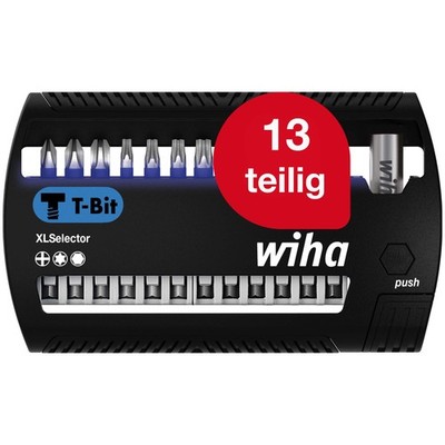 Wiha Bit Set XLSelector 14-tlg. I  T-Bit 50 mm PH, TORX, Sechskant  1/4'' E6,3