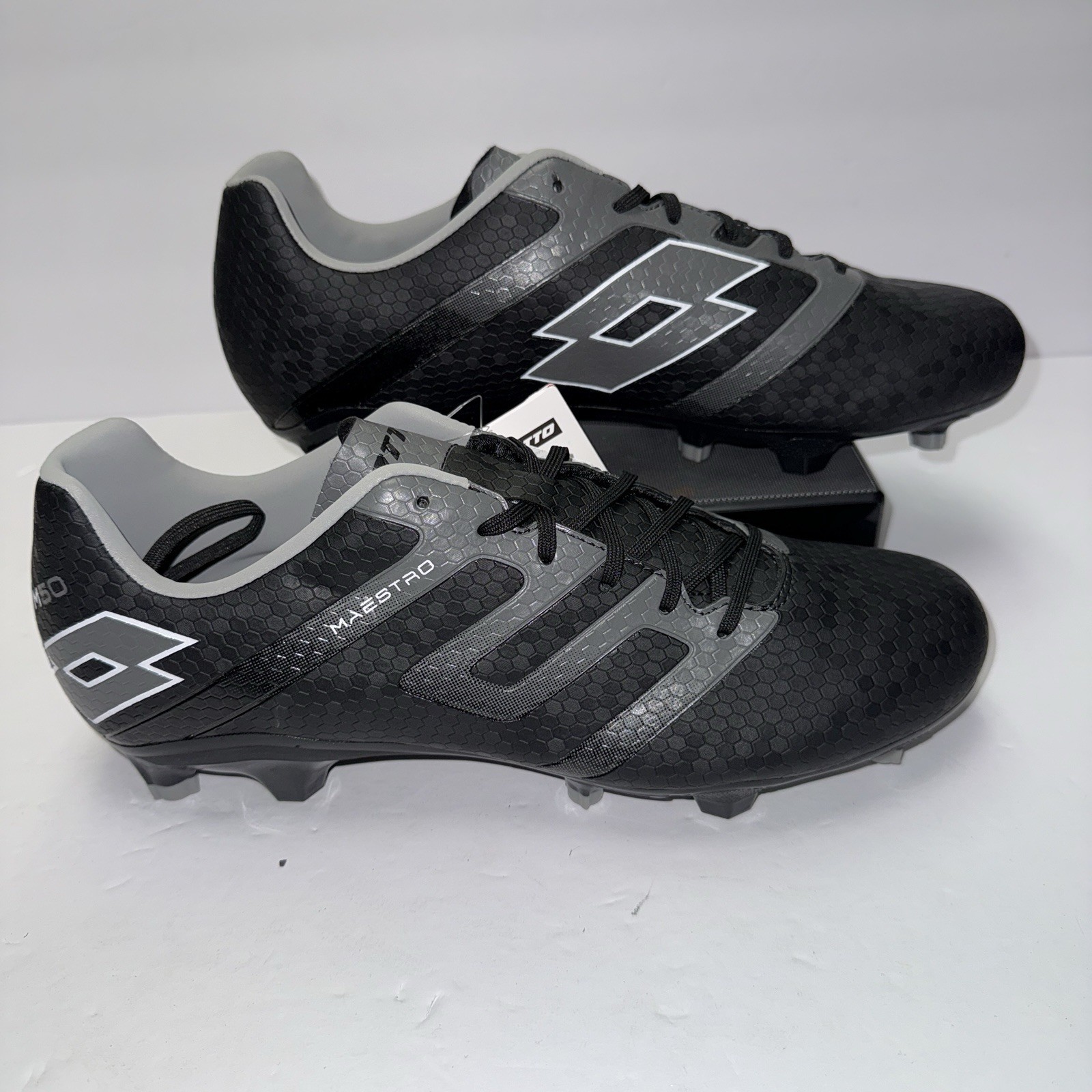 LOTTO M50 MAESTRO 700 IV FG tacchetti calcio neri UOMO 10 5 donna 12 214594 1H8