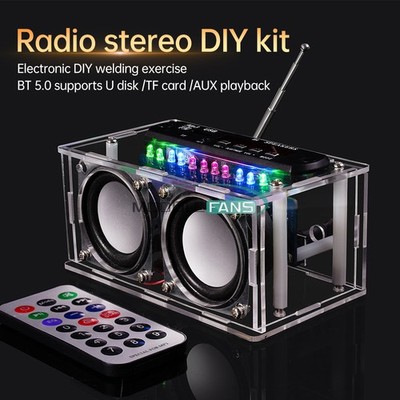 DIY Bluetooth Speaker Electronic Kit 87.5-108MHZ FM Radio Soldering Project
