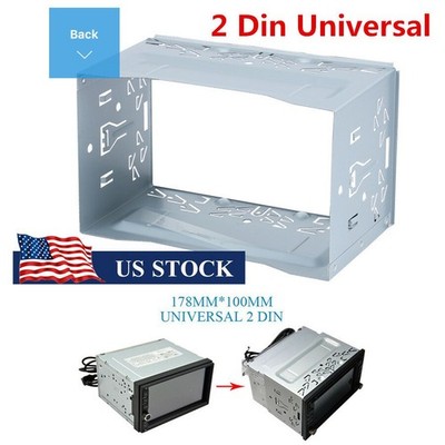 2 DIN Universal Car Stereo Radio Fascia Dash Panel DVD Player Install Frame Kit