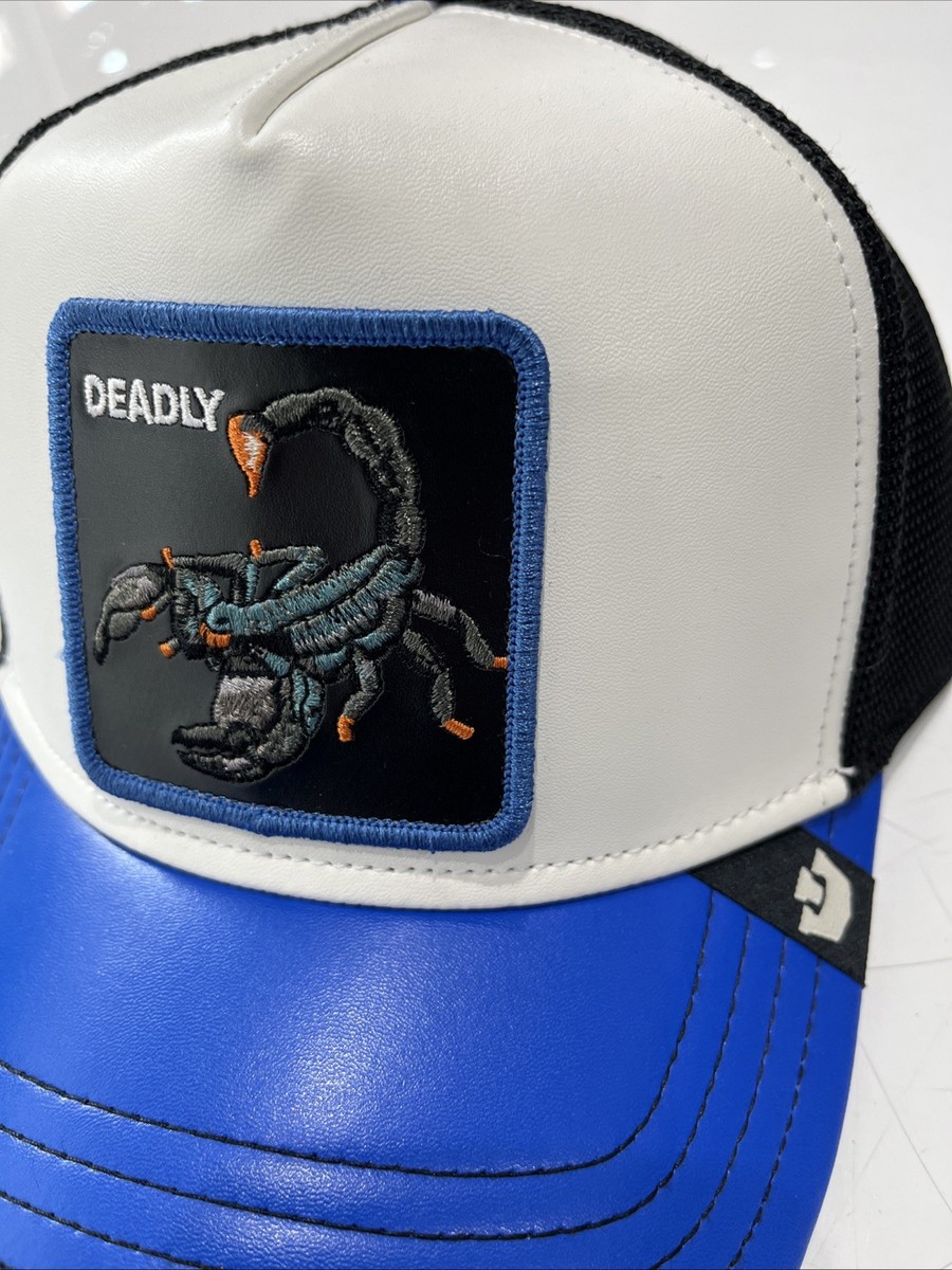 Goorin Bros Courtside Deadly Scorpion Leather Trucker Hat - New