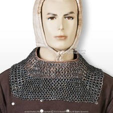 Titanium Medieval Chainmail Aventail Mantle Collar Armor Flat Ring Rivet 9mm 17G