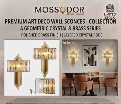 Art Deco Gold Kristall Wand Leuchte Wandleuchter Modern Luxus Messing Lampe Wohnzimmer Bett