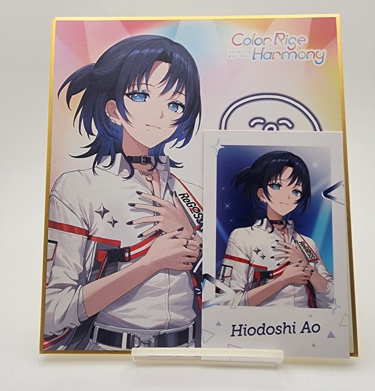 Hiodosh Ao Hololive 6th fes. Color Rise Harmony Shikishi Message Board Cheki