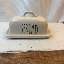 Rae Dunn SPREAD 2 pc Butter Dish With Lid FIRST EDITION Artisan