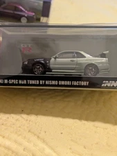 INNO64 1/64 Nissan Skyline R34 M-Spec Nismo Omori Factory Tuned GreenVHTF