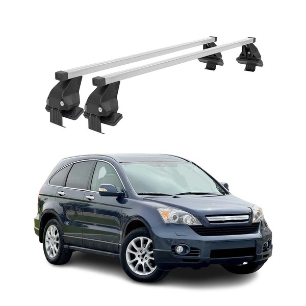 Menabo DachträGer GrundtäGer FüR Honda CR-V Mk3 2006-2012 50Kg Stahl Silber 2Tlg-image