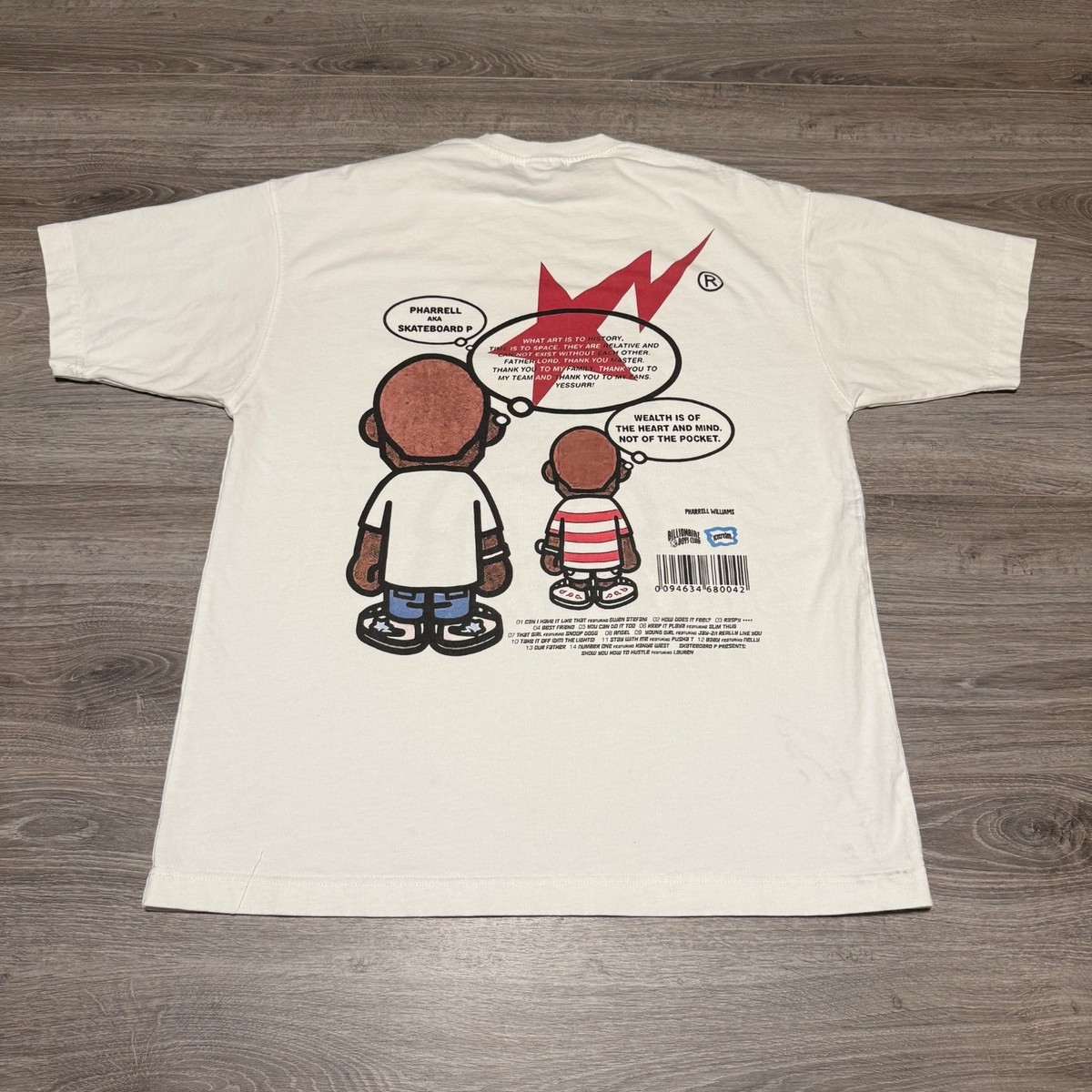 PHARRELL X SKATEBOARD P IN MY MIND ICECREAM BBC Album Promo Shirt