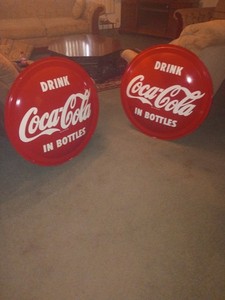 36in Coca Cola Button Sign | eBay