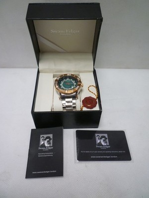 Swan & Edgar Limited Edition Hand Assembly Geometric Racer Automatic Two Tone