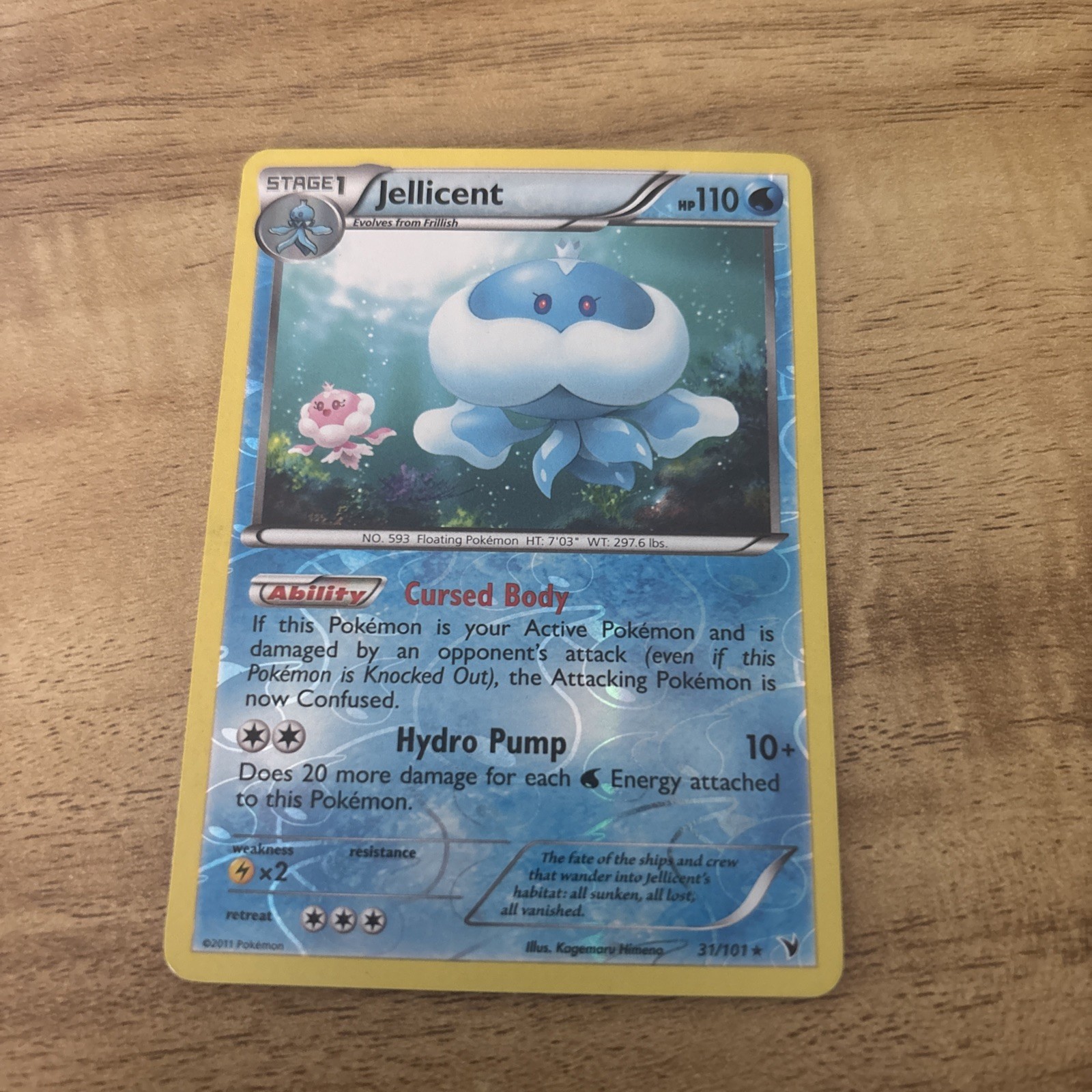 Jellicent Rare Reverse Holo Noble Victories 31/101 Pokémon TCG
