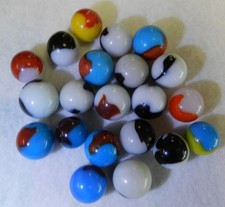  21104m Vintage Group of 20 Ungraded Peltier Peerless Patch Marbles