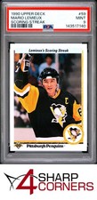 1990 UPPER DECK #59 MARIO LEMIEUX HOF SCORING STREAK PSA 9