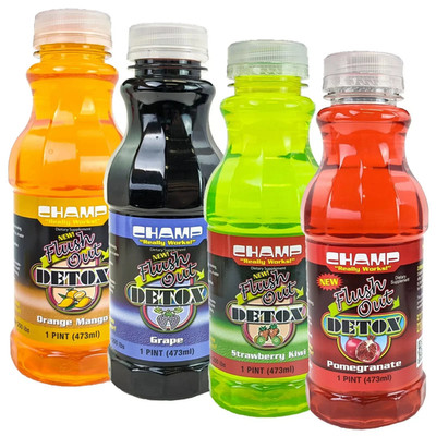 Champ Flush Out Detox Drink  12 Pack Case (Single Flavor) | 10 Flavors