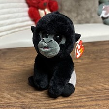 Ty Beanie Babies Bo the Gorilla Plush, Black and Gray, with Tag