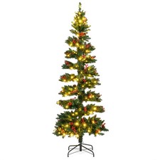 7 FT Pre-Lit Artificial Christmas Tree w/ 791 Branch Tips Warm White LED Lights