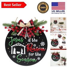 Durable Wooden Christmas Wall Decor - Jesus is The Reason for The Season Sign