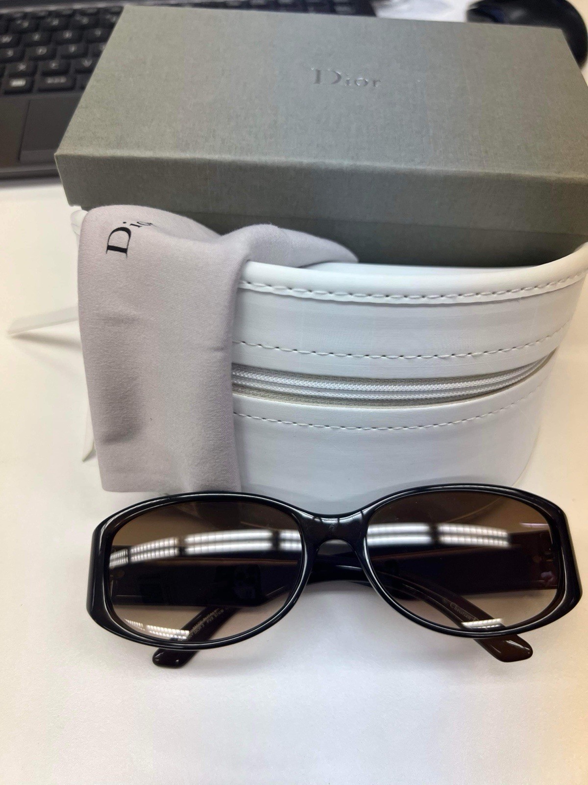 Dior Women's Rectangular Gradient Sunglasses Blac… - image 1