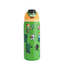 Owala 32oz FreeSip Stainless Steel Water Bottle   Minecraft Green-2026 Gift