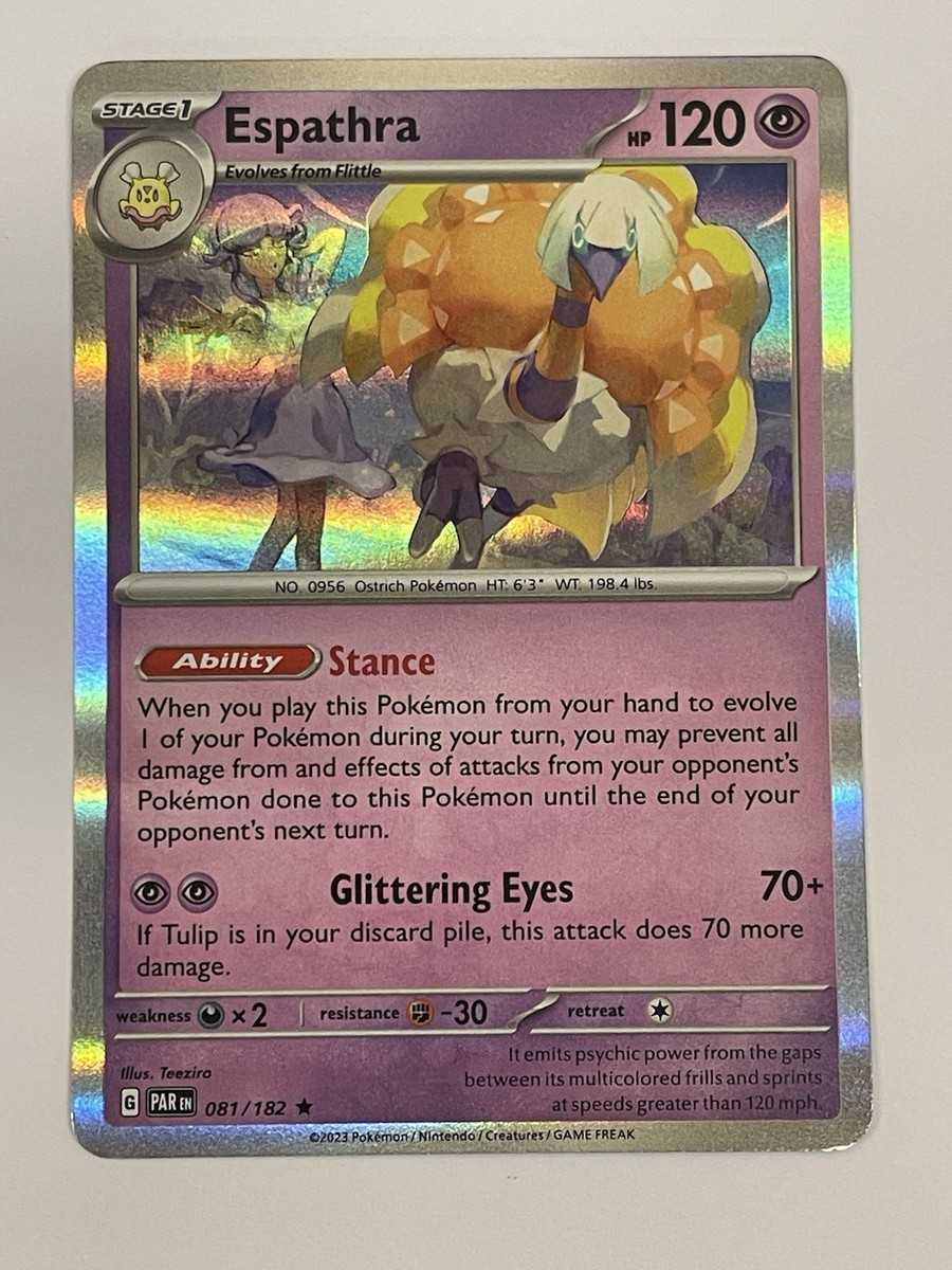 Pokemon Paradox Rift Espathra 081/182 Cosmos Holo Exclusive | eBay