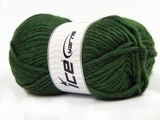 Dark Green Mohair Bulky Yarn 67105 Ice Yarns Acrylic Wool Mohair 100gr 109yd