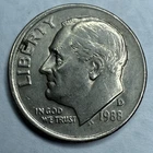 1988 D Roosevelt Dime Off Center Strike