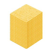 15Stk L&ouml;tschwamm 6 x 6 cm Quadratisch mit L&ouml;chern Tiefgelb Extra Dick Reinigungs