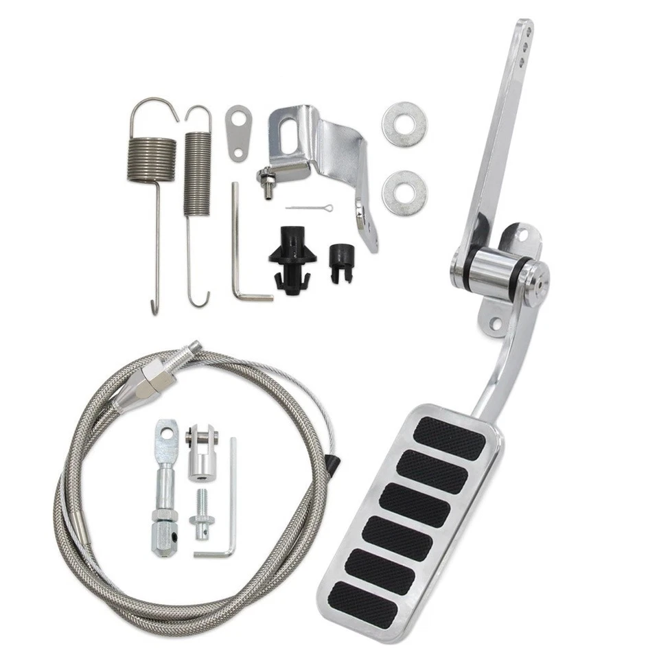 Throttle Pedal Aluminum 2x412 with Stainless Steel 36 Inch Cable and Sleeve Kit - Image 2 of 4