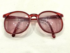 Vintage Red Oval Sunglasses USA w/ Case